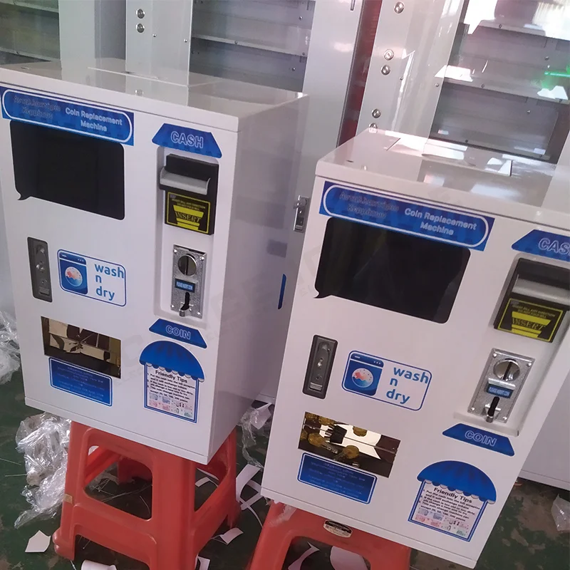 Countertop Mini Coin Changer Machine | Smart Multi-Country Banknote to Token Changer for Laundromat