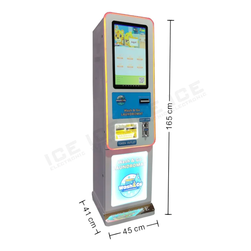 21 Inch LCD Smart Token Changer Machine | Scan to Buy Coins, Banknote & Coin to Token Self Service Changer for Game & Laundry