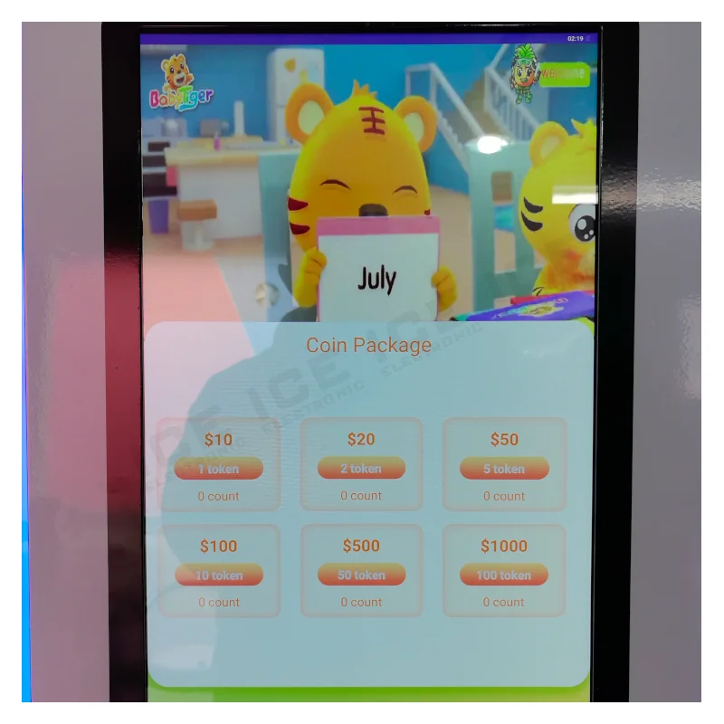 21 Inch LCD Smart Token Changer Machine | Scan to Buy Coins, Banknote & Coin to Token Self Service Changer for Game & Laundry