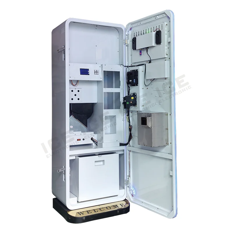 Slim Streamlined Chassis Unmanned Coin Changer Machine with Advertising Display | Automatic Coin Exchanger for Amusement Park