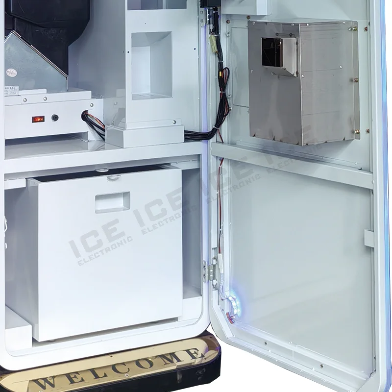 Slim Streamlined Chassis Unmanned Coin Changer Machine with Advertising Display | Automatic Coin Exchanger for Amusement Park