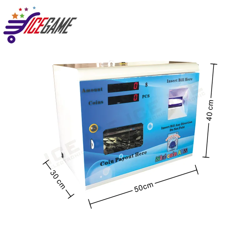 Countertop MINI Multi-Currency Coin Changer Machine | Smart Banknote to Coin & Token Changer for Laundromat