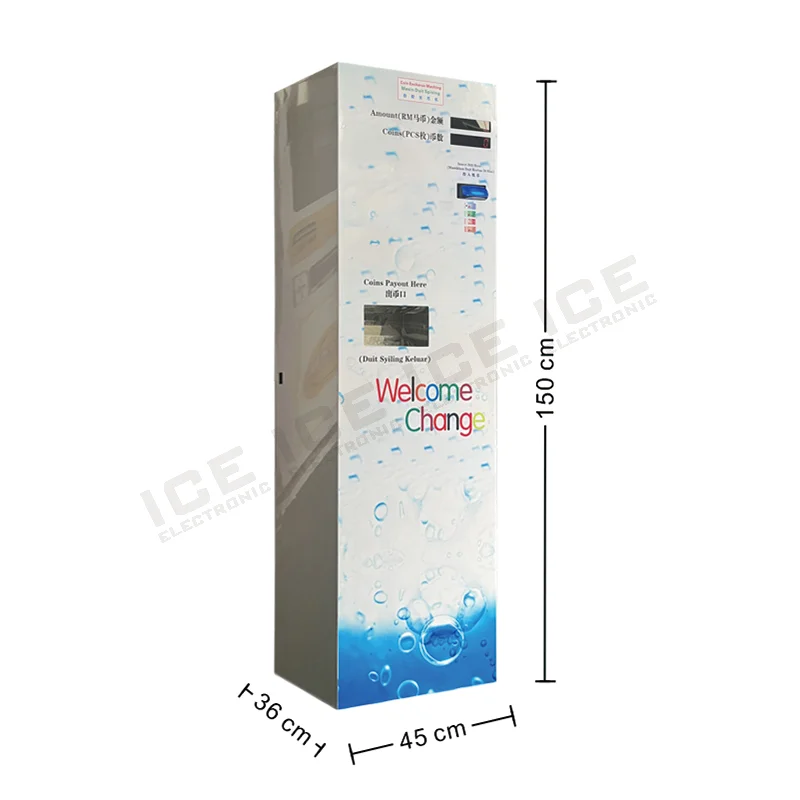 ATM Anti-Theft Rear Door Self Service Money Changer for Laundromat