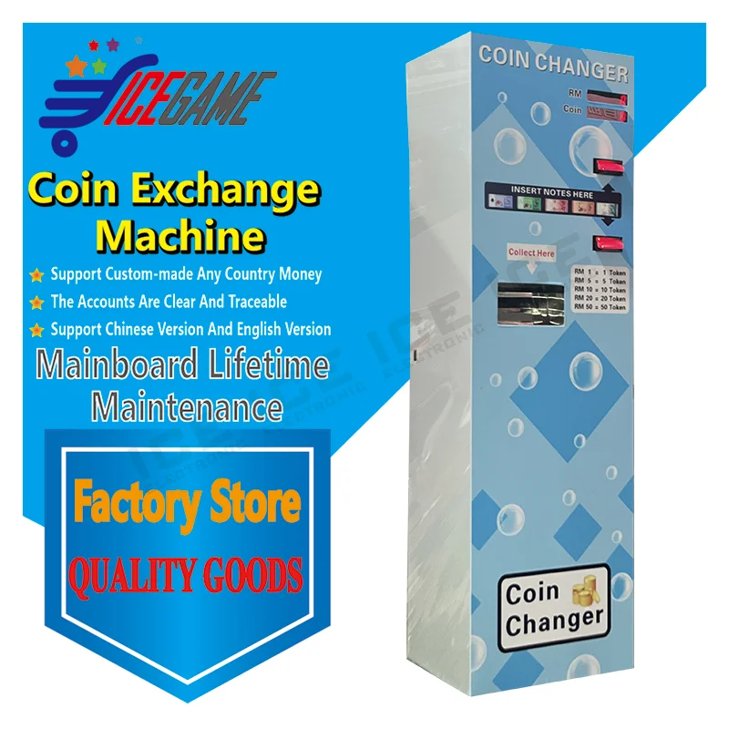 Dual Bill Acceptor Coin Changer Machine Malaysia | Self-Service Note-to-Coin for Laundromat