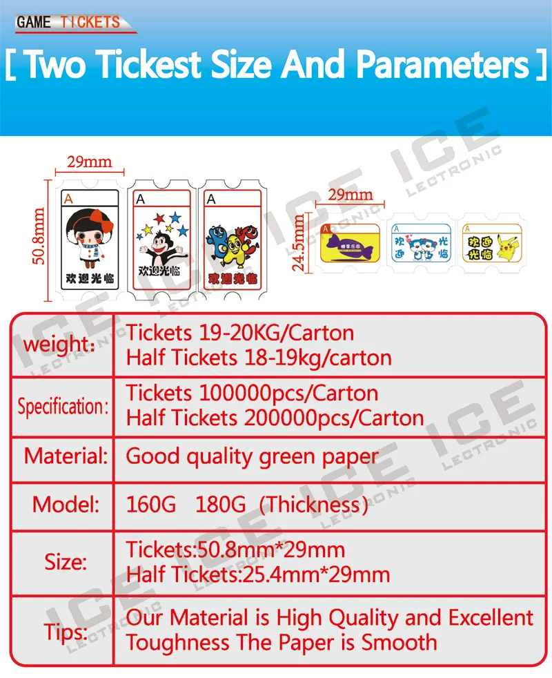 10 Carton Customizable Redemption Tickets
