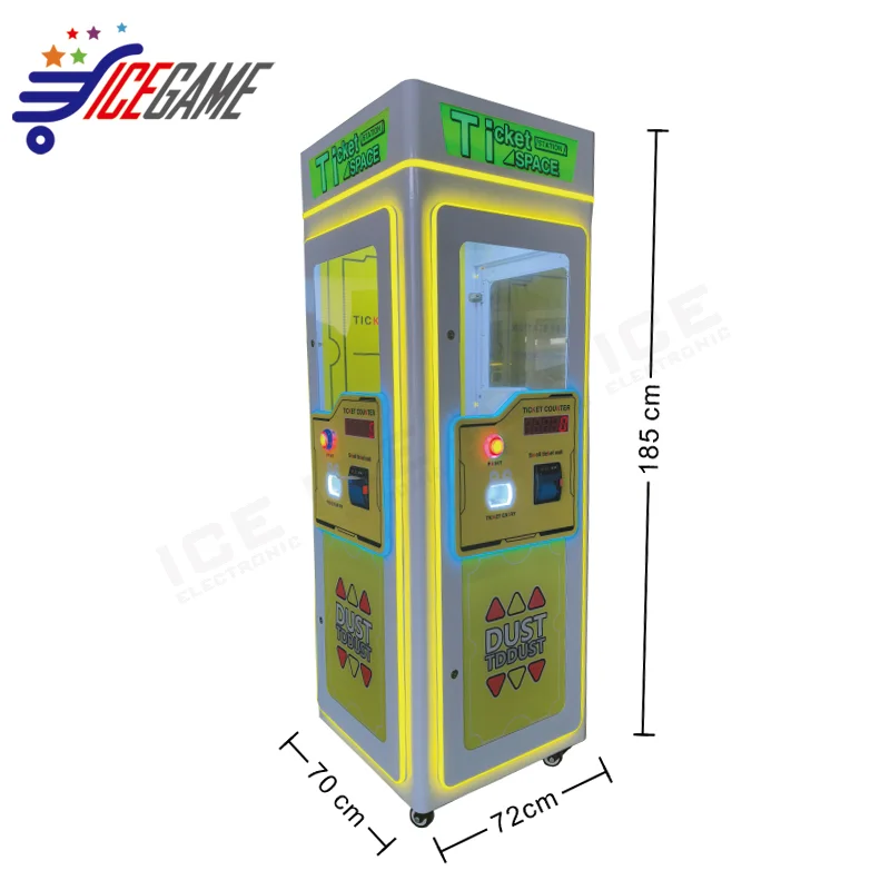 3-Digit Arcade Ticket Counter & Shredder Machine | Ticket Counting & Cutting Machine for Game Centers, Children's Playgrounds