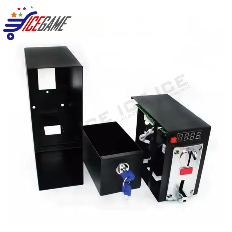 Global Custom Coin Operated Timer Box | Compact Time Controller with Built-In Coin Storage for Massage Chair, Washing Machine