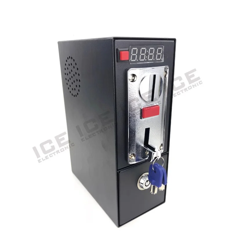 Global Custom Coin Operated Timer Box | Compact Time Controller with Built-In Coin Storage for Massage Chair, Washing Machine