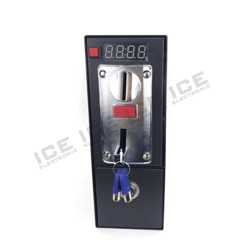 Global Custom Coin Operated Timer Box | Compact Time Controller with Built-In Coin Storage for Massage Chair, Washing Machine