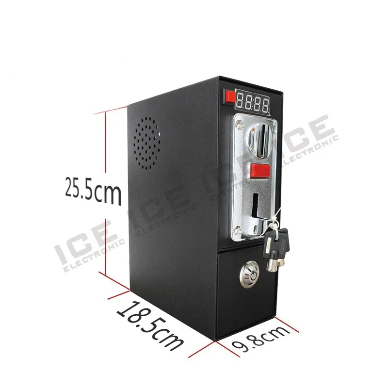 Global Custom Coin Operated Timer Box | Compact Time Controller with Built-In Coin Storage for Massage Chair, Washing Machine
